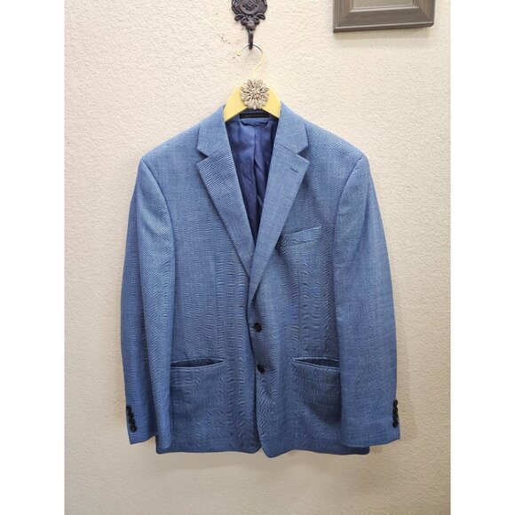Ralph Lauren Men's 42R Blue Rayon 2 Button Sports Coat - Picture 1 of 9